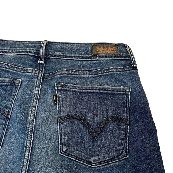 Levis Jeans 512 Straight Leg Perfectly Slimming Blue Denim Jeans Size 10 - Picture 6 of 7